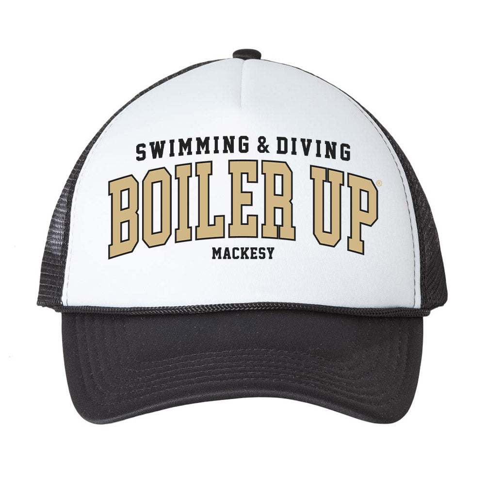 Purdue - NCAA Men's Swimming & Diving : Evan Mackesy - Trucker Hat-0