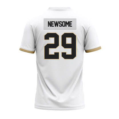 Purdue - NCAA Football : Dee Newsome - White Premium Football Jersey-1