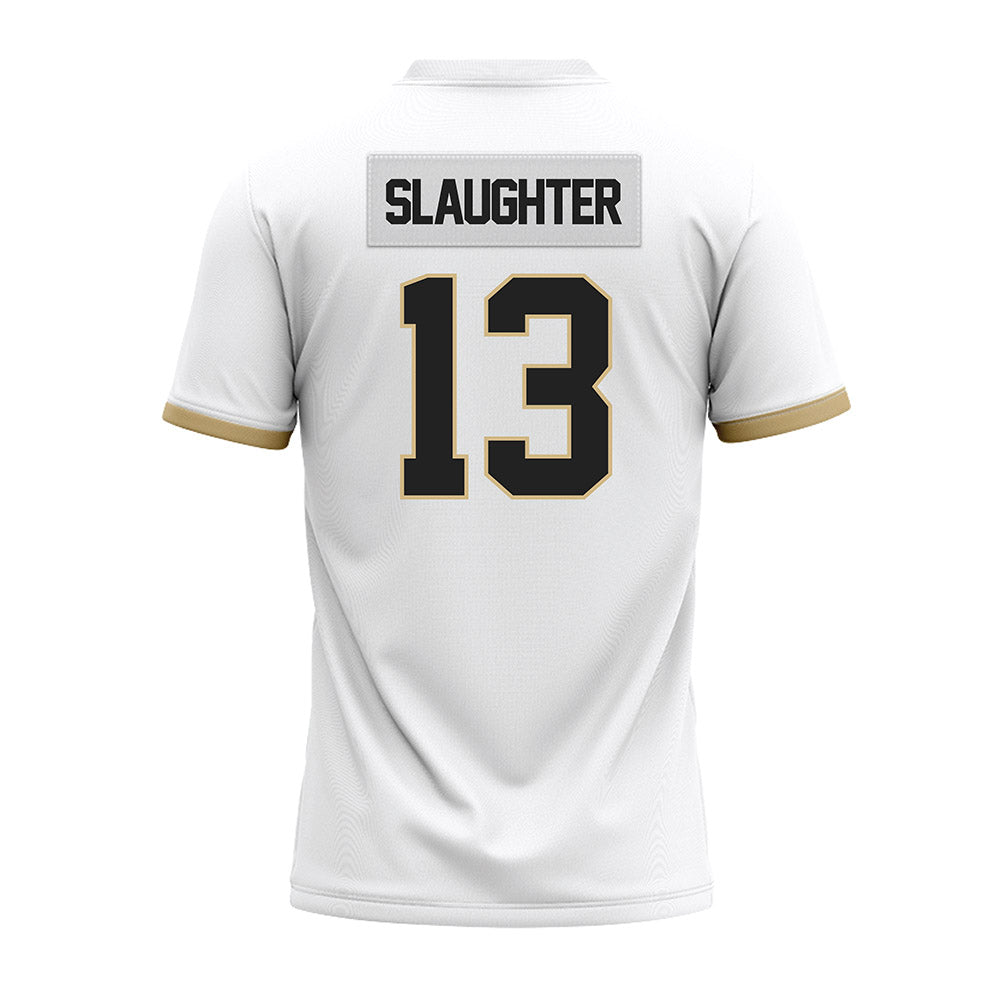 Purdue - NCAA Football : John Slaughter - White Premium Football Jersey-1