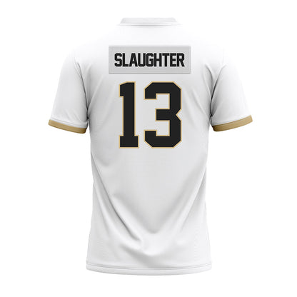 Purdue - NCAA Football : John Slaughter - White Premium Football Jersey-1