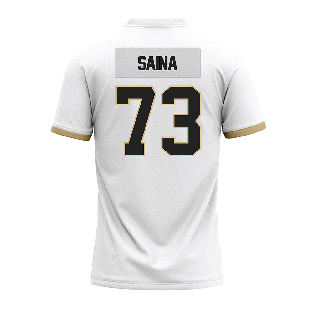 Purdue - NCAA Football : Makai Saina - White Premium Football Jersey-1