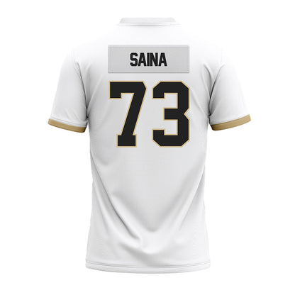 Purdue - NCAA Football : Makai Saina - White Premium Football Jersey-1