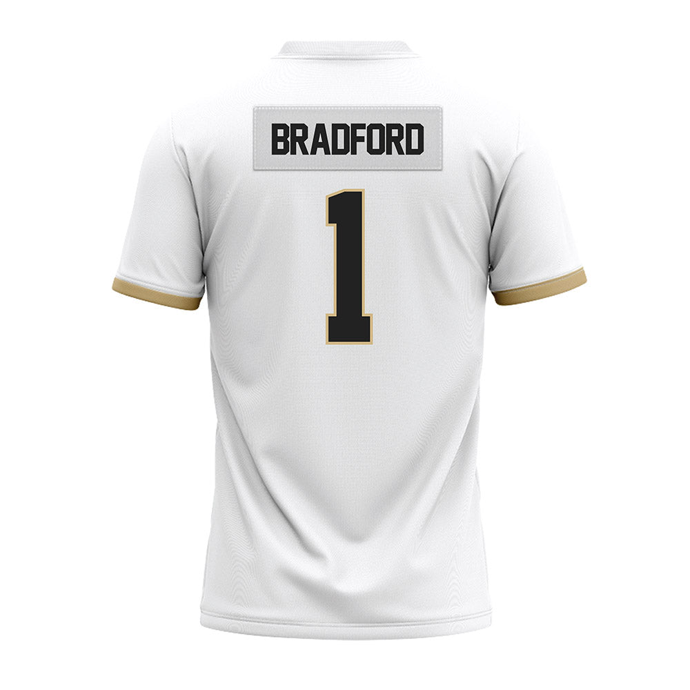 Purdue - NCAA Football : Smiley Bradford - White Premium Football Jersey-1