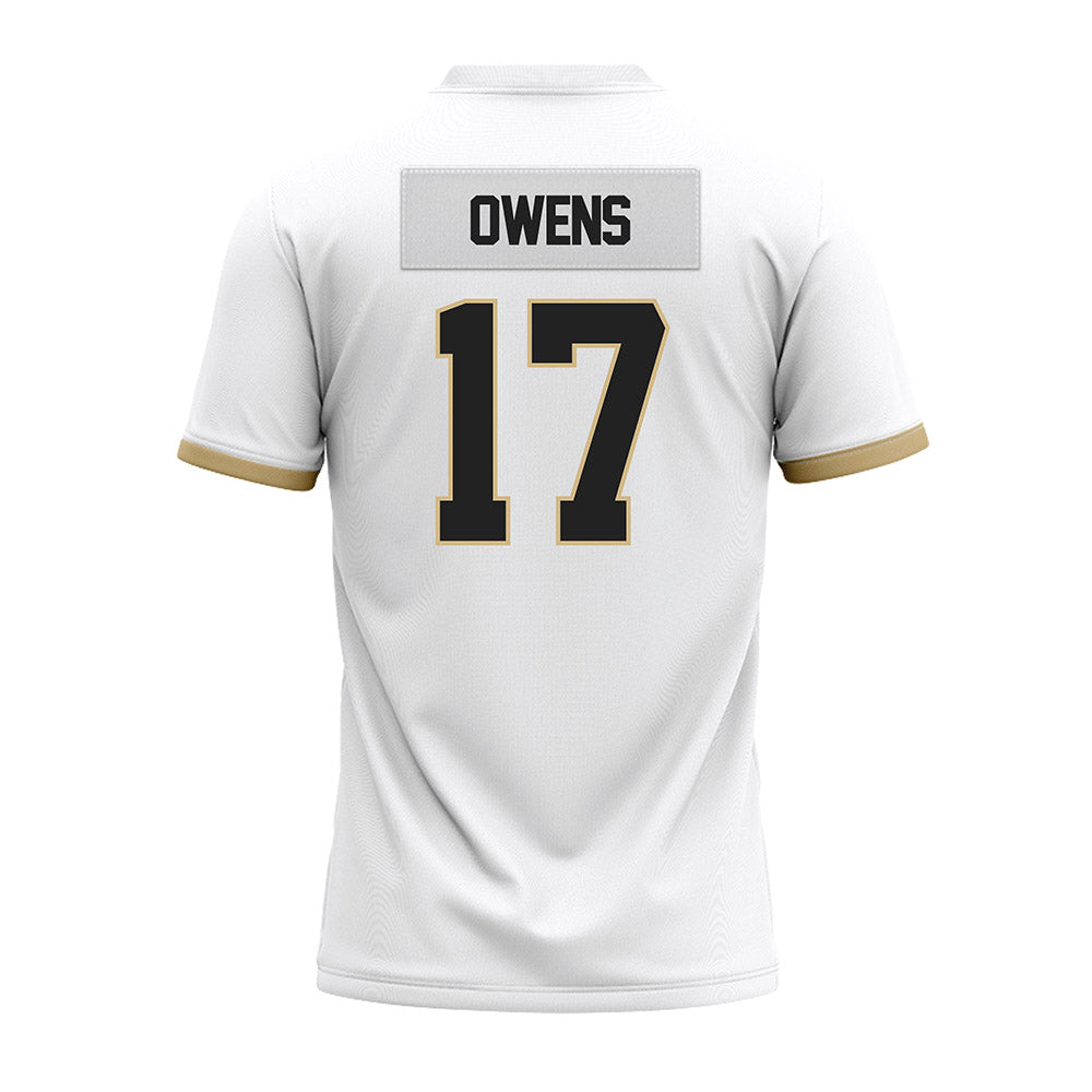 Purdue - NCAA Football : Bisi Owens - White Premium Football Jersey-1