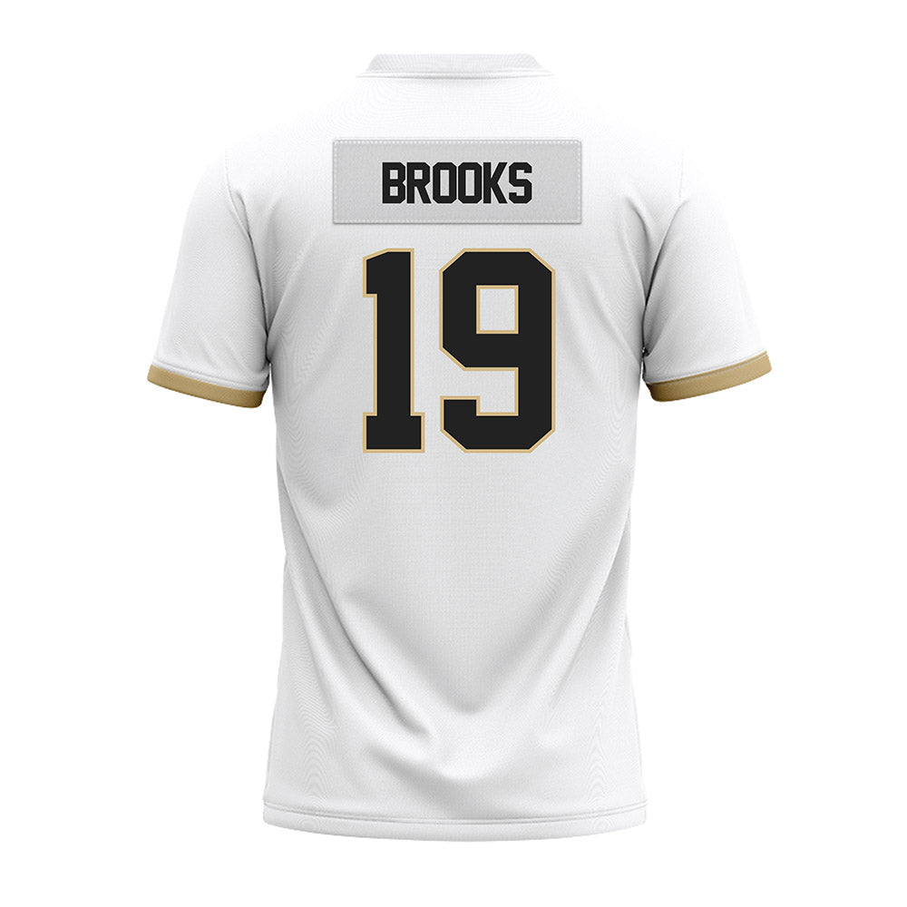 Purdue - NCAA Football : Landon Brooks - White Premium Football Jersey-1
