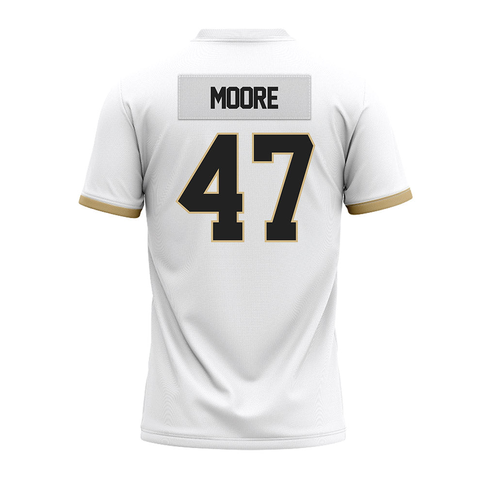 Purdue - NCAA Football : Tre Moore - White Premium Football Jersey-1