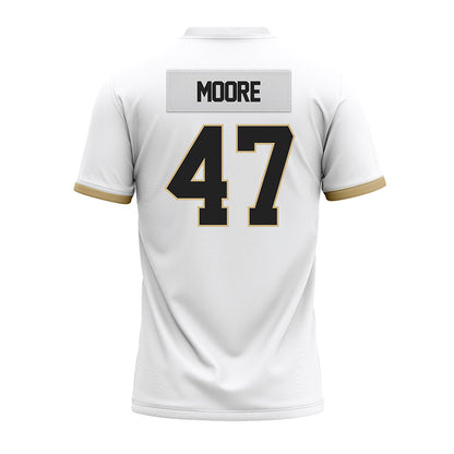 Purdue - NCAA Football : Tre Moore - White Premium Football Jersey-1