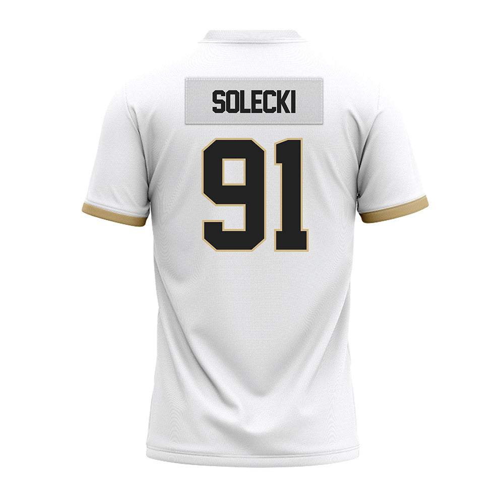 Purdue - NCAA Football : Aiden Solecki - White Premium Football Jersey-1