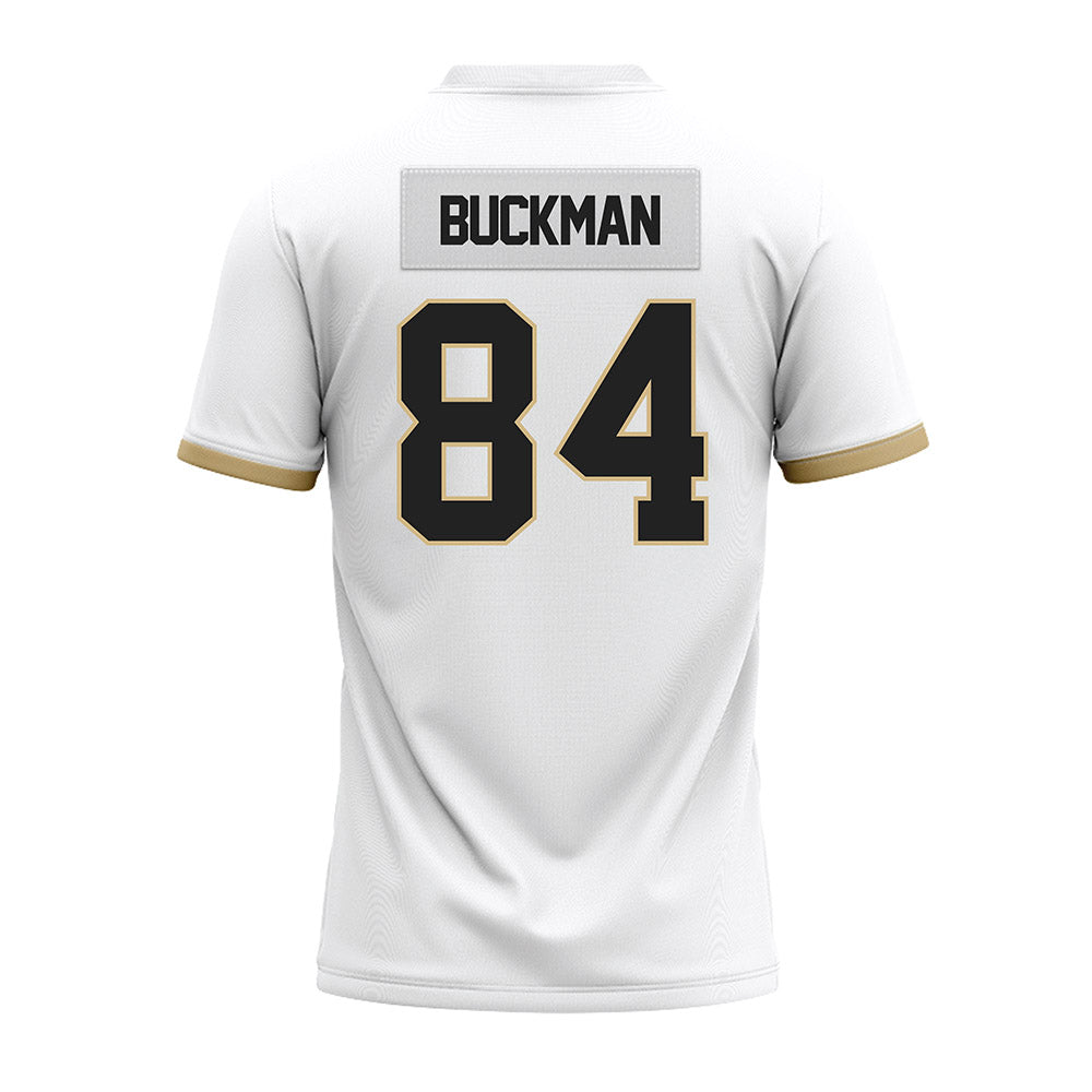 Purdue - NCAA Football : Nolan Buckman - White Premium Football Jersey