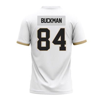 Purdue - NCAA Football : Nolan Buckman - White Premium Football Jersey