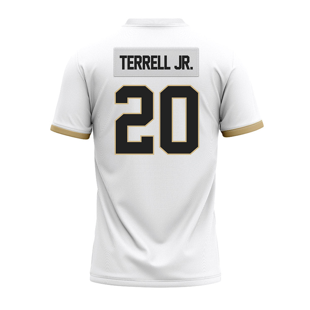 Purdue - NCAA Football : Travis Terrell Jr. - White Premium Football Jersey-1