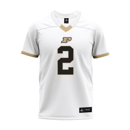 Purdue - NCAA Football : Jaden Mangham - White Premium Football Jersey-0