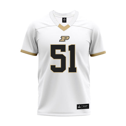 Purdue - NCAA Football : Jaxon Ott - White Premium Football Jersey-0