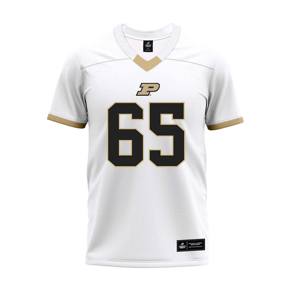 Purdue - NCAA Football : Brock Brownfield - White Premium Football Jersey-0