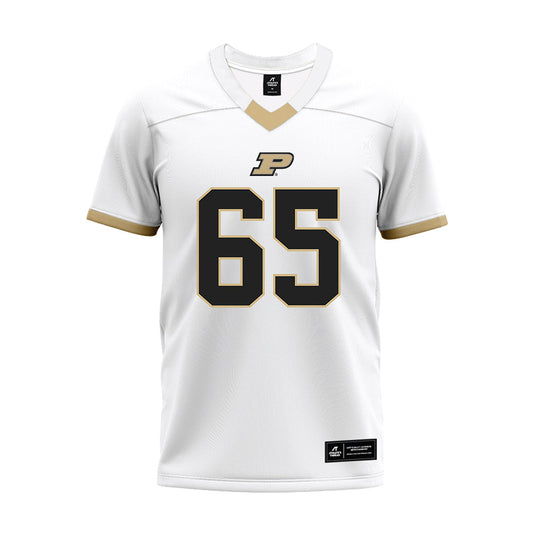 Purdue - NCAA Football : Brock Brownfield - White Premium Football Jersey-0