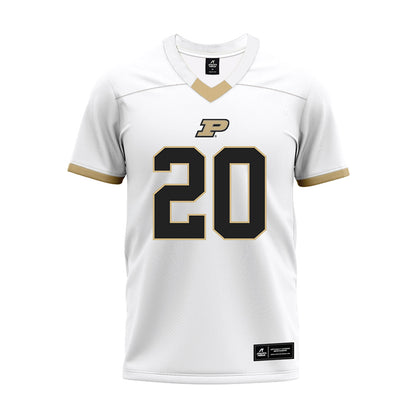 Purdue - NCAA Football : Travis Terrell Jr. - White Premium Football Jersey-0
