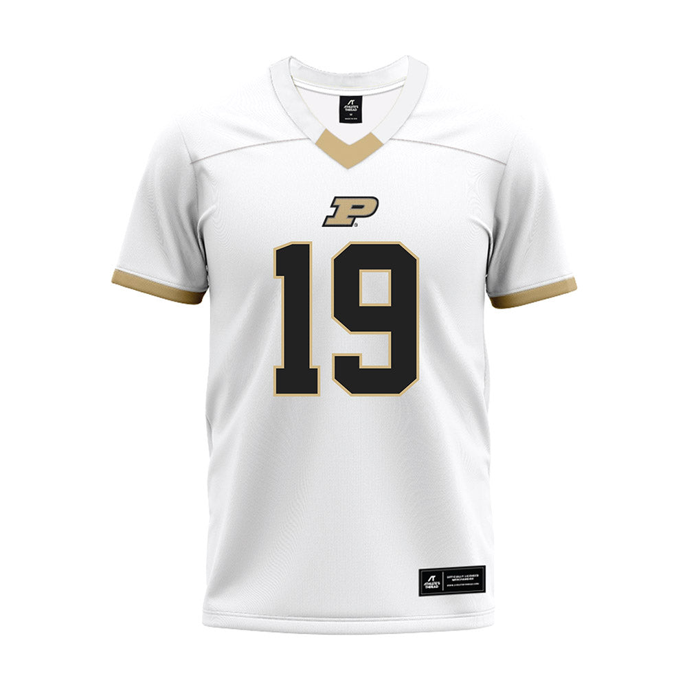 Purdue - NCAA Football : Asaad Waseem - White Premium Football Jersey-0