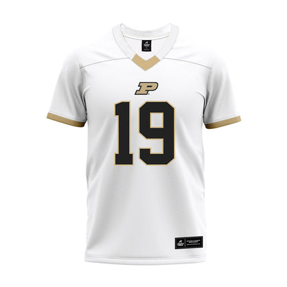 Purdue - NCAA Football : Asaad Waseem - White Premium Football Jersey-0