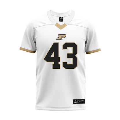 Purdue - NCAA Football : Jackson Berryman - White Premium Football Jersey-0