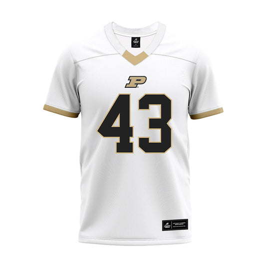 Purdue - NCAA Football : Jackson Berryman - White Premium Football Jersey-0