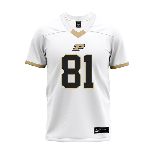 Purdue - NCAA Football : Cooper McCutchan - White Premium Football Jersey-0