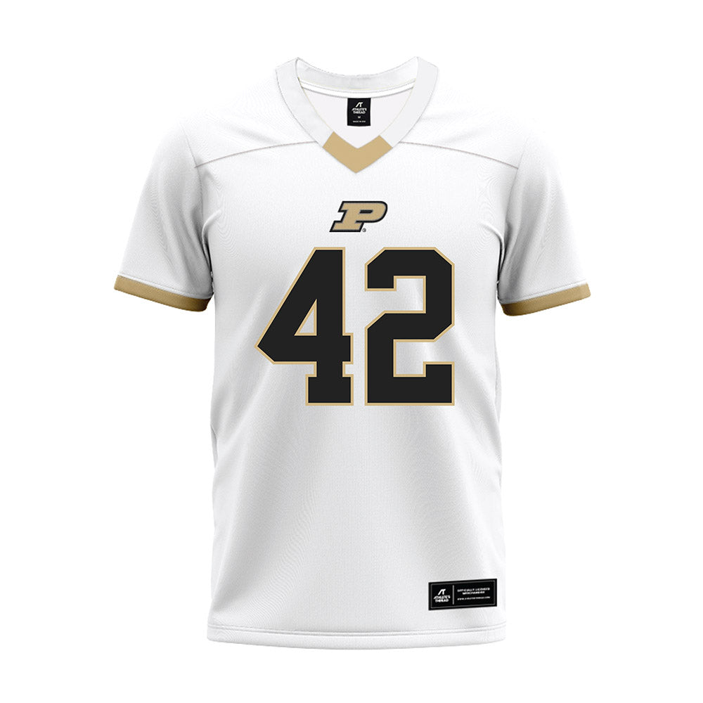 Purdue - NCAA Football : Brayden Sweeney - White Premium Football Jersey-0