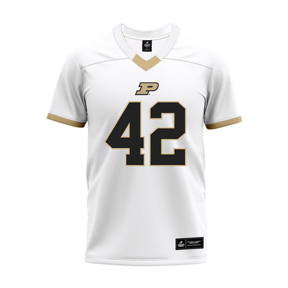 Purdue - NCAA Football : Brayden Sweeney - White Premium Football Jersey-0