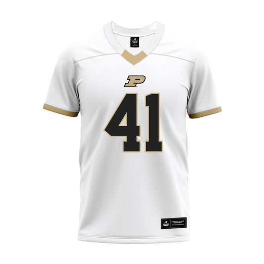 Purdue - NCAA Football : Jon Grimmett - White Premium Football Jersey-0
