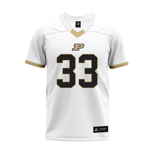 Purdue - NCAA Football : Jeremy Lewis Jr - White Premium Football Jersey-0