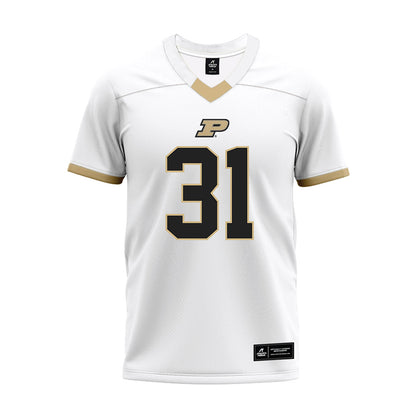 Purdue - NCAA Football : Finn Goodman - White Premium Football Jersey-0