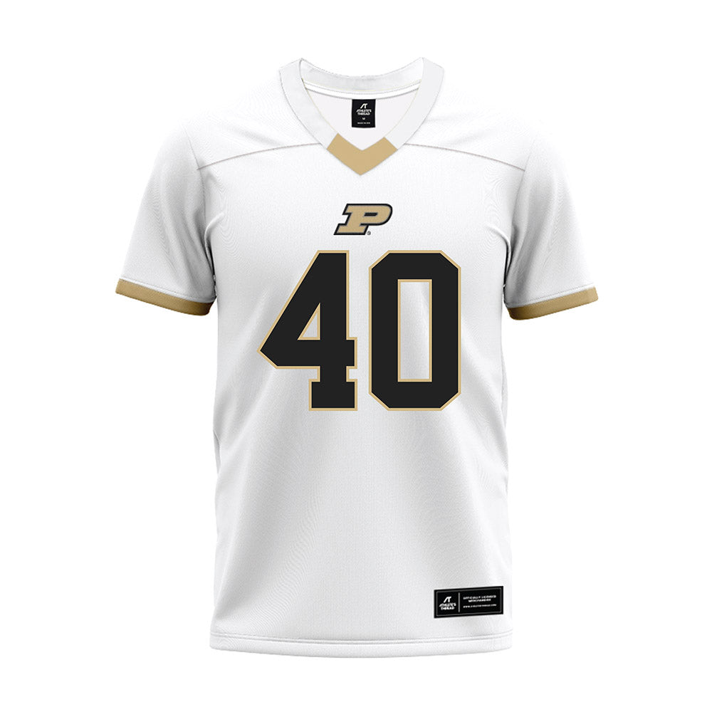 Purdue - NCAA Football : Hudson Miller - White Premium Football Jersey