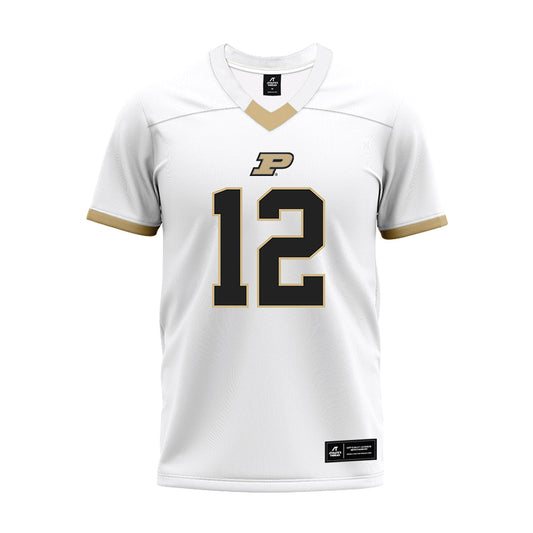 Purdue - NCAA Football : Ryan Turner - White Premium Football Jersey-0