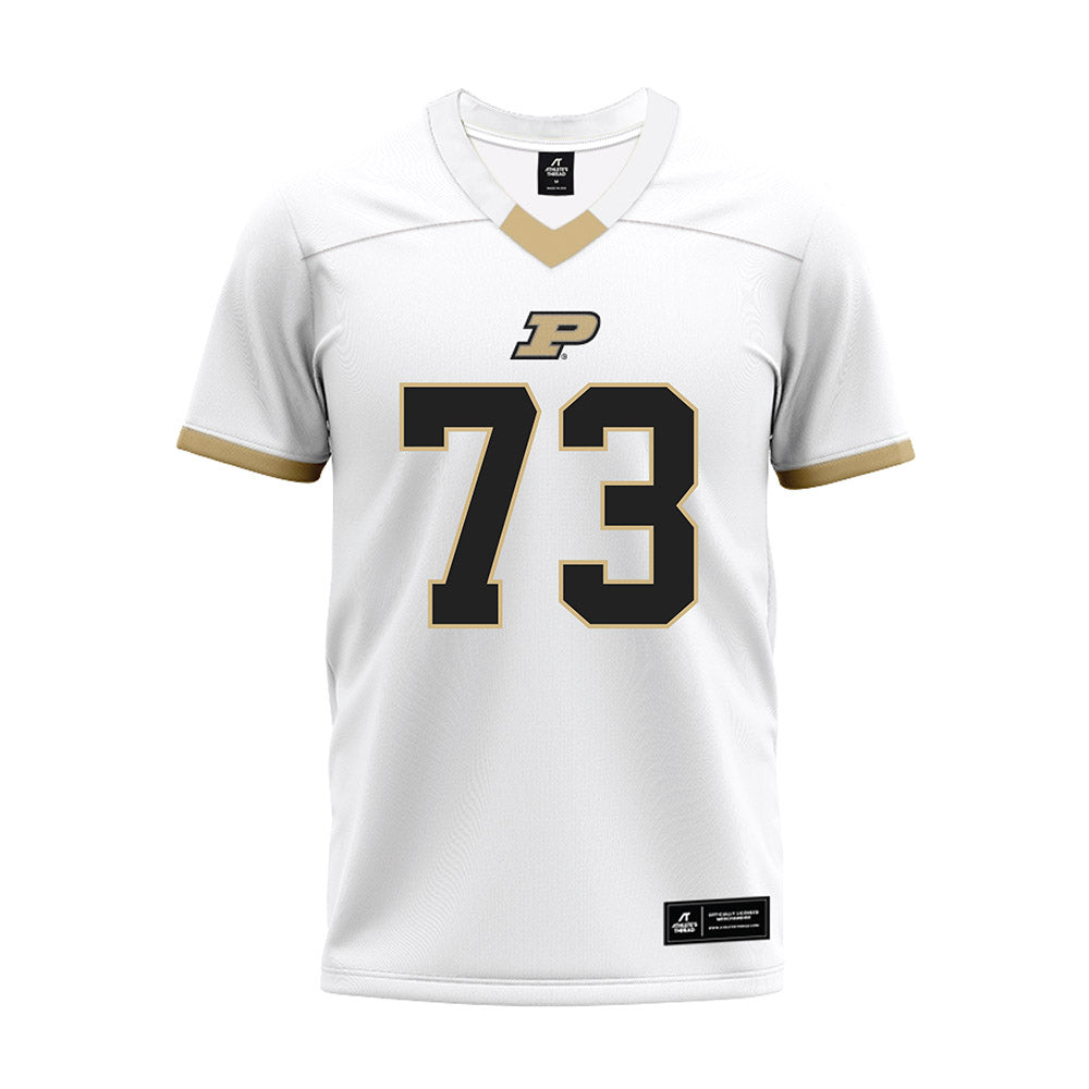 Purdue - NCAA Football : Makai Saina - White Premium Football Jersey-0