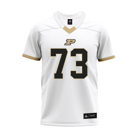 Purdue - NCAA Football : Makai Saina - White Premium Football Jersey-0