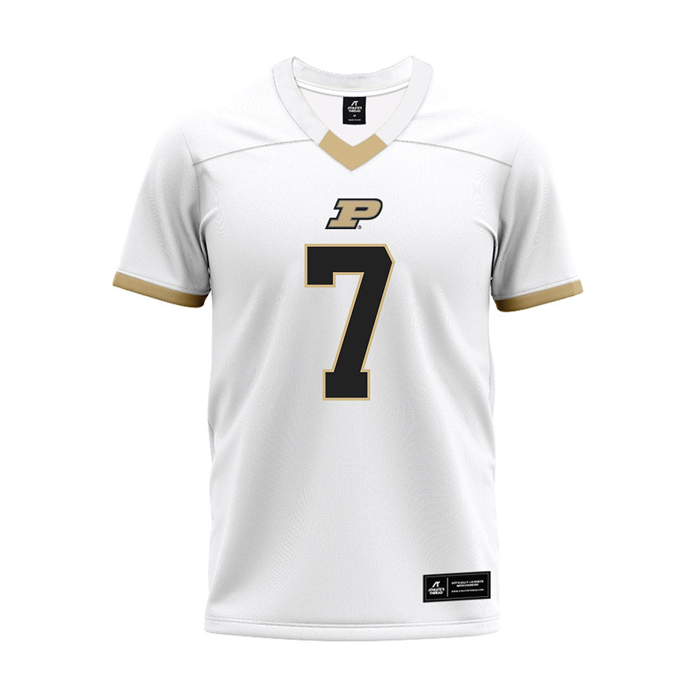 Purdue - NCAA Football : Donovan Saunders - White Premium Football Jersey-0