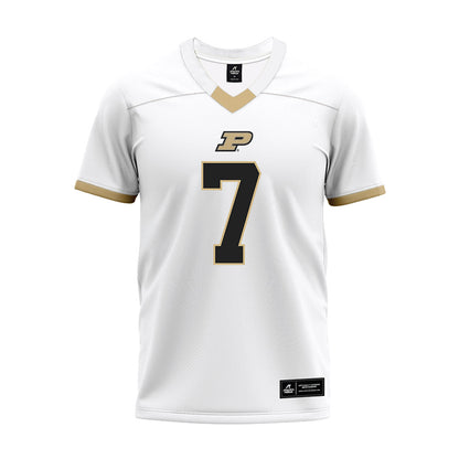 Purdue - NCAA Football : Donovan Saunders - White Premium Football Jersey-0