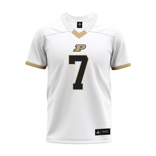 Purdue - NCAA Football : Donovan Saunders - White Premium Football Jersey-0