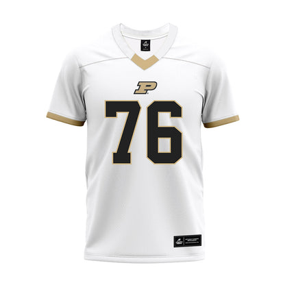 Purdue - NCAA Football : Ethan Trent - White Premium Football Jersey