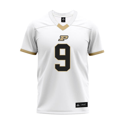 Purdue - NCAA Football : jalil hall - White Premium Football Jersey-0
