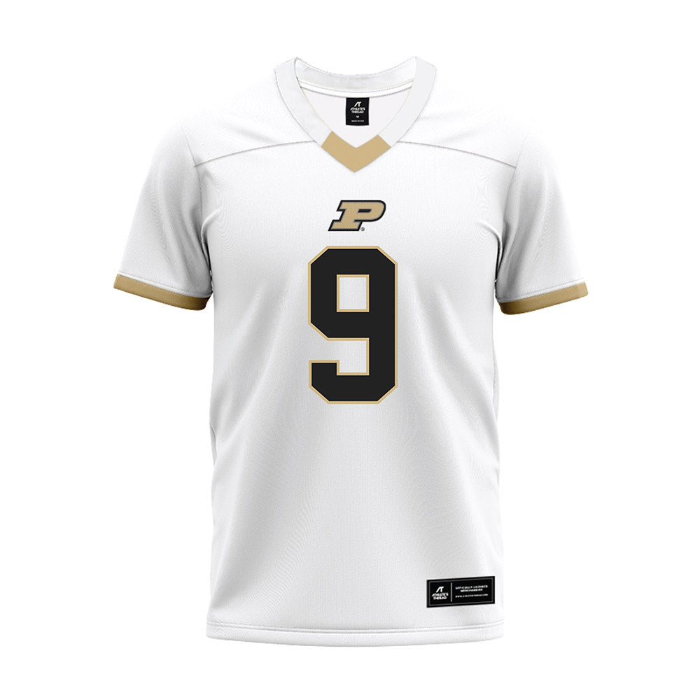 Purdue - NCAA Football : TJ Lindsey - White Premium Football Jersey-0