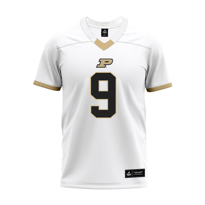 Purdue - NCAA Football : TJ Lindsey - White Premium Football Jersey-0