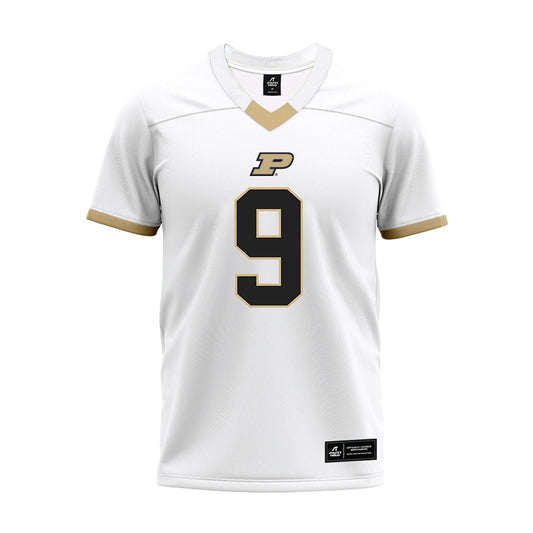 Purdue - NCAA Football : TJ Lindsey - White Premium Football Jersey-0