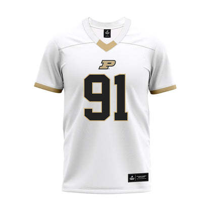 Purdue - NCAA Football : Aiden Solecki - White Premium Football Jersey-0