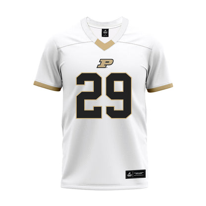 Purdue - NCAA Football : Dee Newsome - White Premium Football Jersey-0