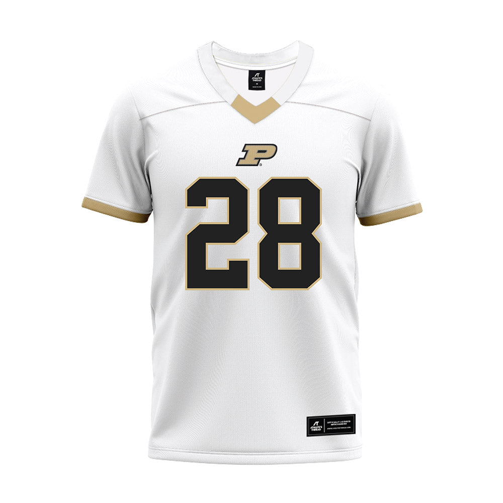 Purdue - NCAA Football : Dana Greenhow - White Premium Football Jersey-0
