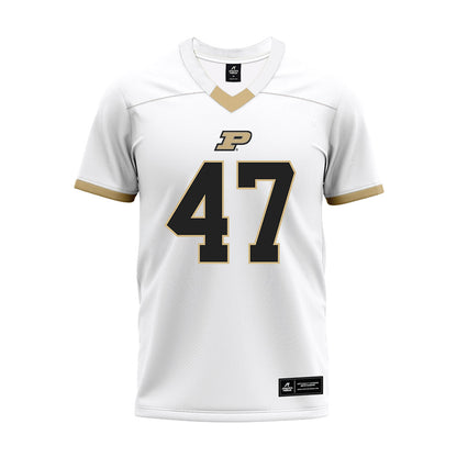 Purdue - NCAA Football : Tre Moore - White Premium Football Jersey-0