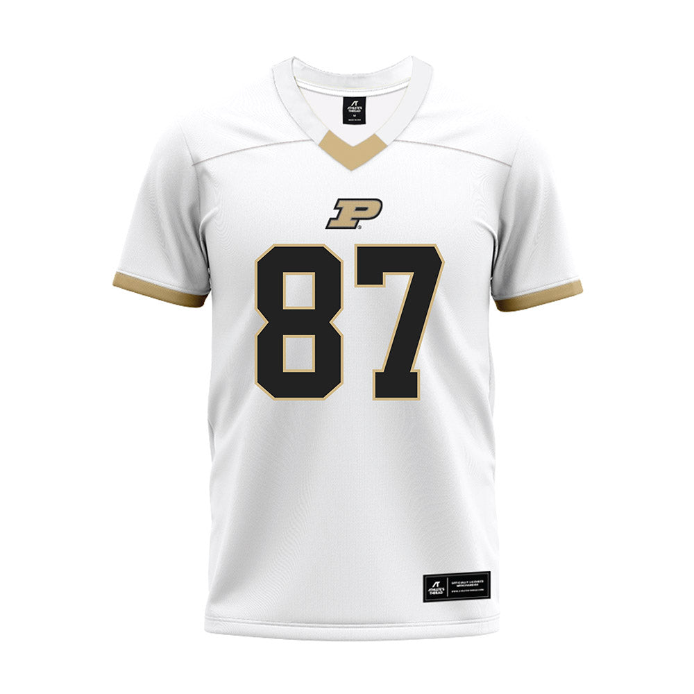 Purdue - NCAA Football : Cooper McCutchan - White Premium Football Jersey-0