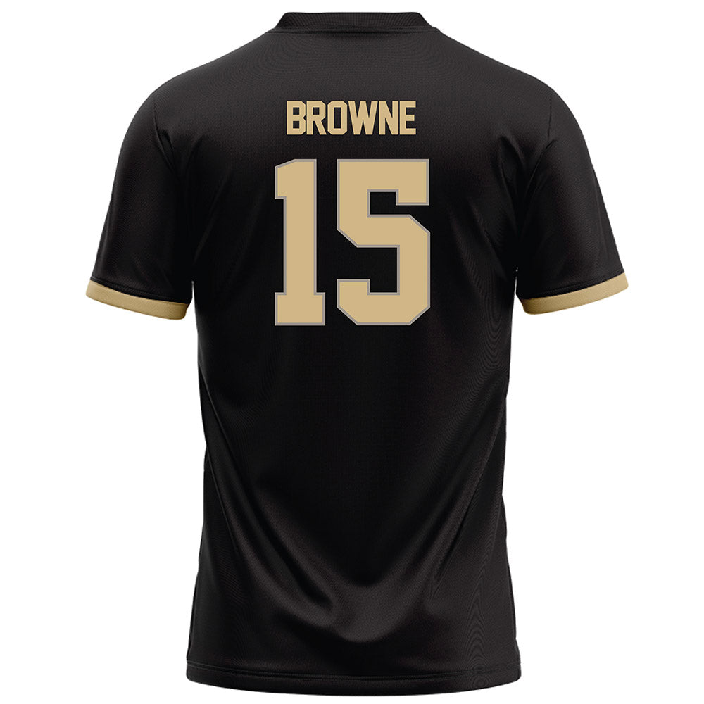 Purdue - NCAA Football : Ryan Browne - Black Football Jersey-1