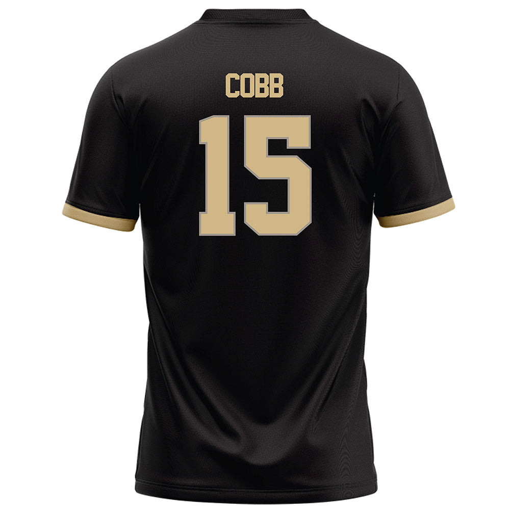 Purdue - NCAA Football : Vinaz Cobb - Black Football Jersey-1