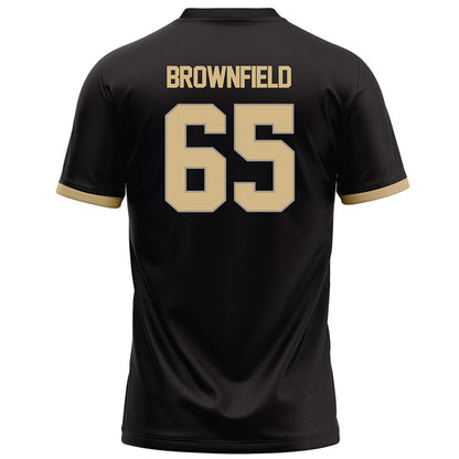 Purdue - NCAA Football : Brock Brownfield - Black Football Jersey-1